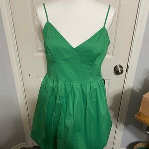Express Green Bubble Bottom Sundress with Spaghetti Straps